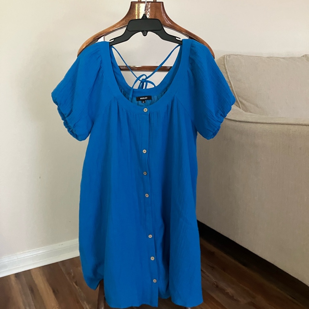 Wishlist Vibrant Blue Dress with Tie Back